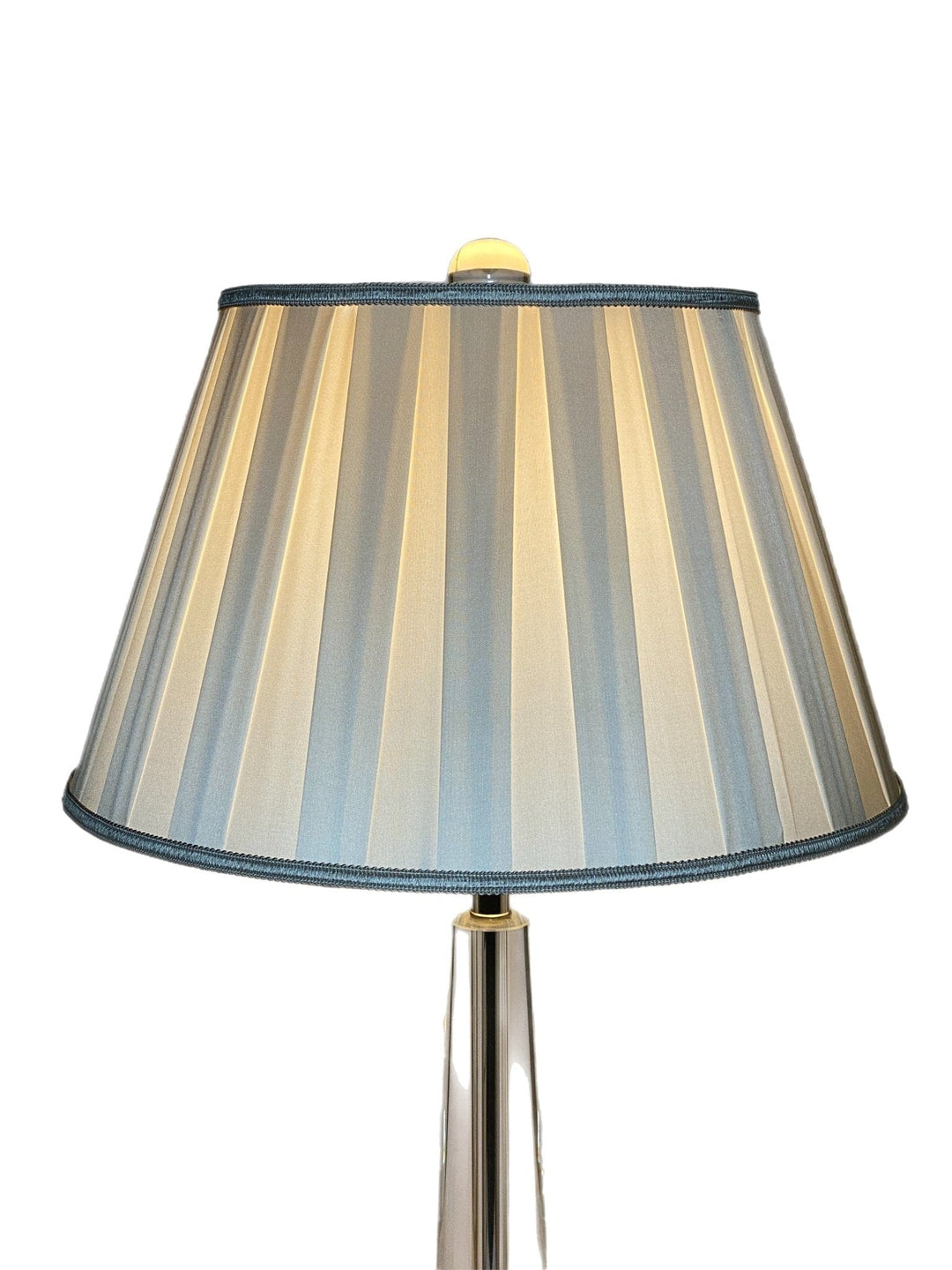 Box Pleat Silk - Pembroke Shape + Add Custom Gimp - Lux Lamp Shades