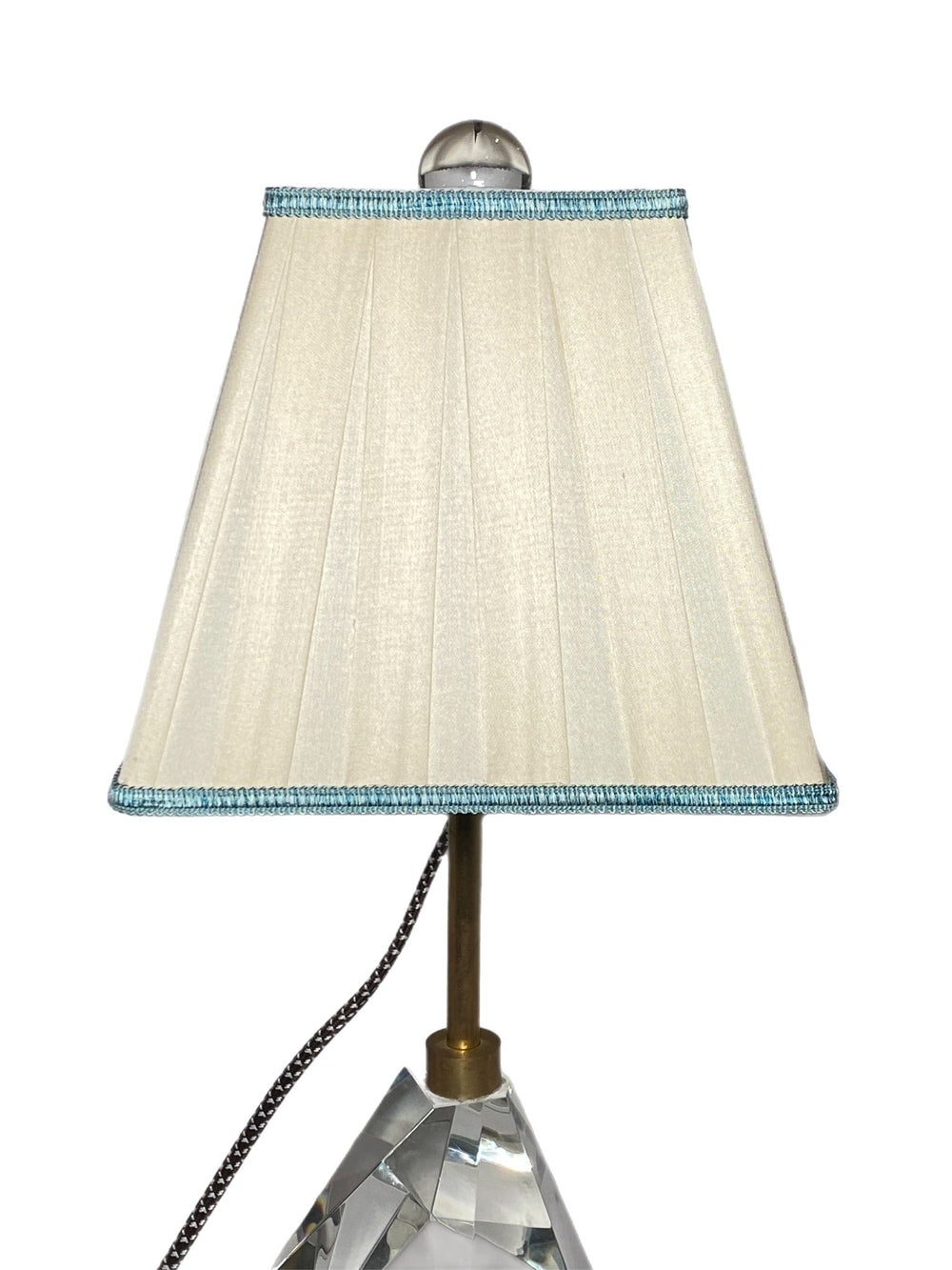 Box Pleat Square Silk Lamp Shades - Available in Two Sizes + Add Silk Gimp - Lux Lamp Shades