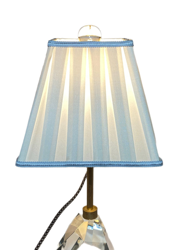 Box Pleat Square Silk Lamp Shades - Available in Two Sizes + Add Silk Gimp - Lux Lamp Shades