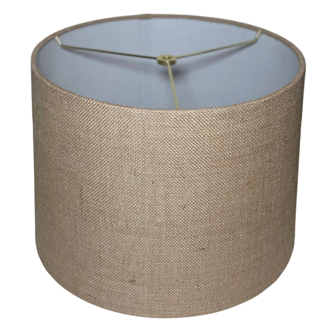 Burlap Drum Hard-back Lamp Shade - Available in three sizes - Lux Lamp Shades