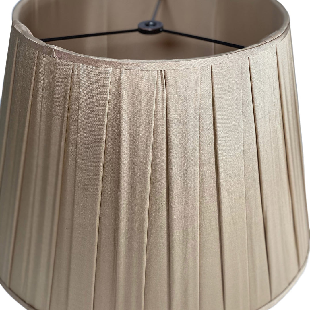 Caramel Box Pleat Silk Drum - Lux Lamp Shades