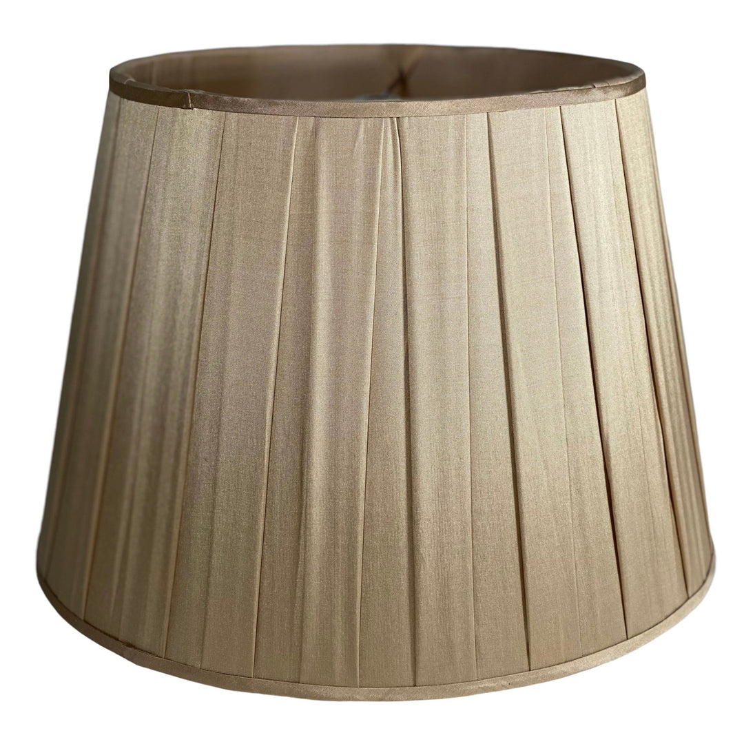 Caramel Box Pleat Silk Drum - Lux Lamp Shades