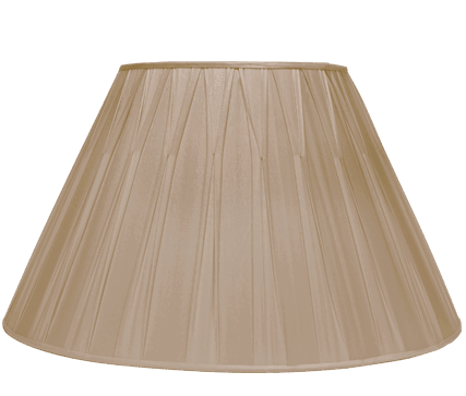 Caramel Smocked Pleat Silk - Empire - 16" - Lux Lamp Shades