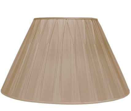 Caramel Smocked Pleat Silk - Empire - 18" - Lux Lamp Shades