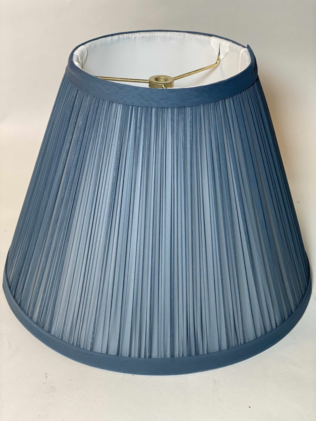 Chiffon Blue Gathered shade 12" base - Lux Lamp Shades