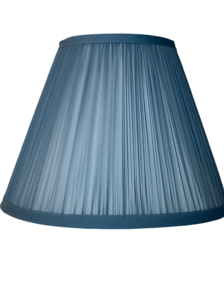 Chiffon Blue Gathered shade 12" base - Lux Lamp Shades