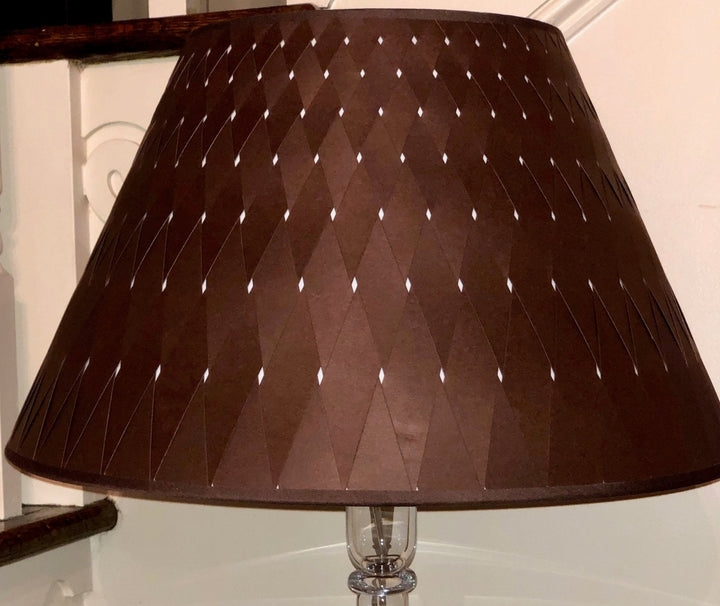 Chocolate Woven Paper Empire Lamp Shade - Lux Lamp Shades