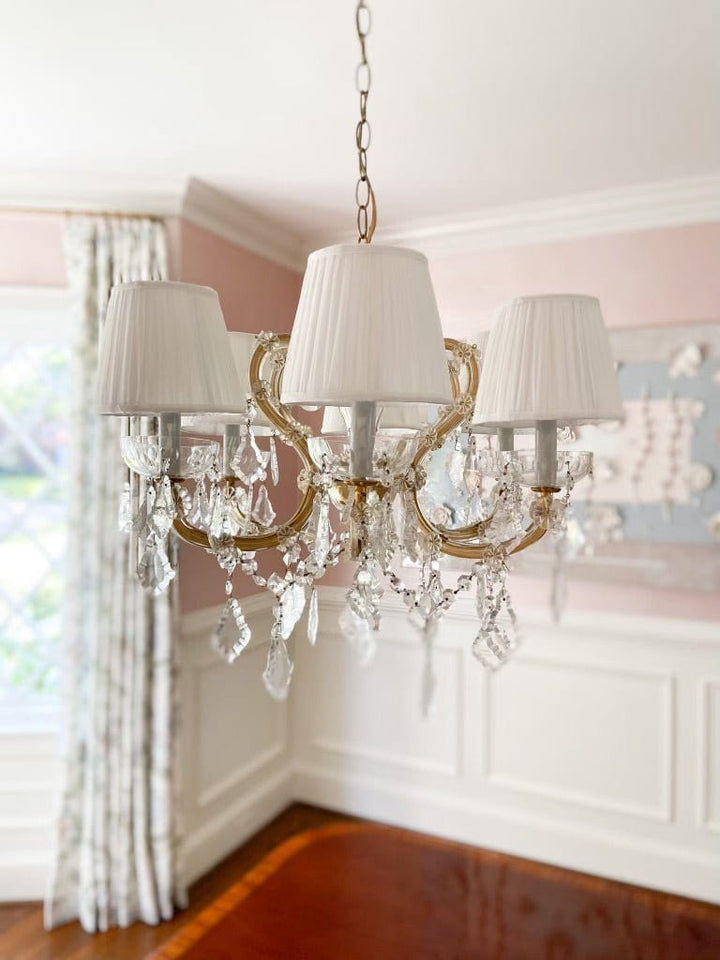 Coconut Sheer Silk - Empire Chandelier Lamp Shade 5" and 6" - Lux Lamp Shades