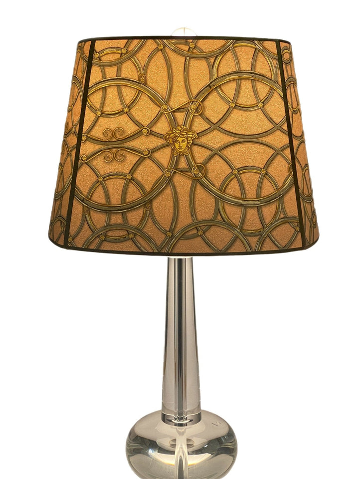 Custom Shade made with Versace IV - La Scala Del Palazzo Pink Wallpaper - Lux Lamp Shades