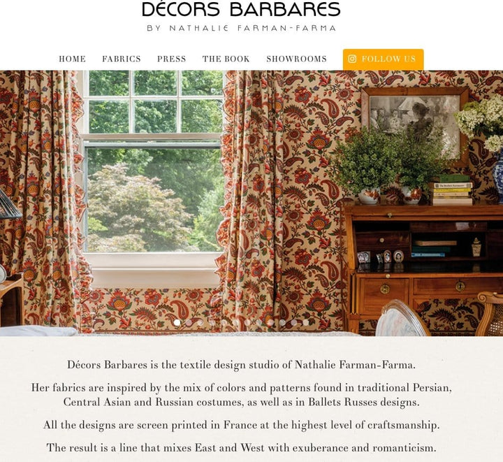 Decors Barbares Ete Moscovite Indigo Gathered 12" shade *** Only (1) shade available**** - Lux Lamp Shades