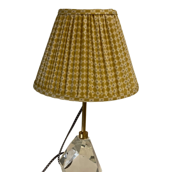 Diamond Dot - Malt by Lewis and Wood Gathered shades 12" shade (2) in stock - Lux Lamp Shades