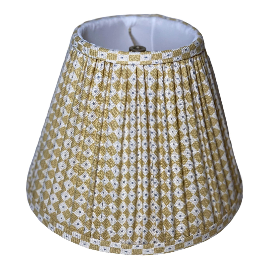 Diamond Dot - Malt by Lewis and Wood Gathered shades 12" shade (2) in stock - Lux Lamp Shades