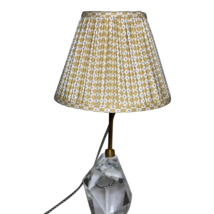 Diamond Dot - Malt by Lewis and Wood Gathered shades 12" shade (2) in stock - Lux Lamp Shades