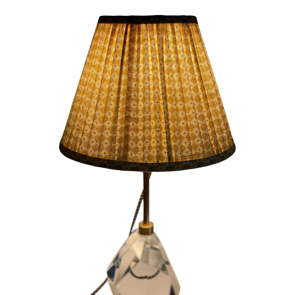 Diamond Dot - Malt by Lewis and Wood Gathered shades 12" shade (2) in stock - Lux Lamp Shades