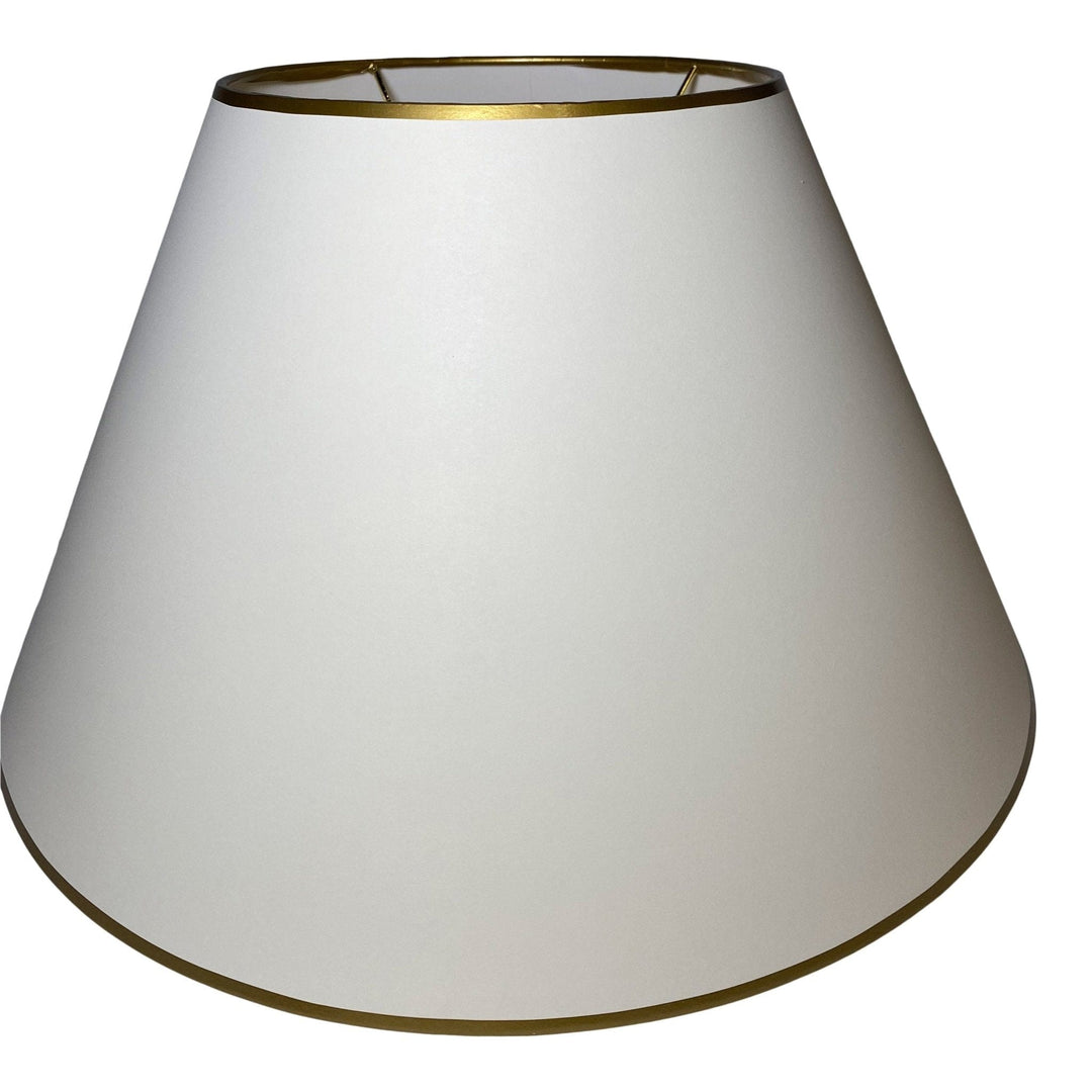 Empire Paper Shade with Accent trim - Five sizes - Lux Lamp Shades