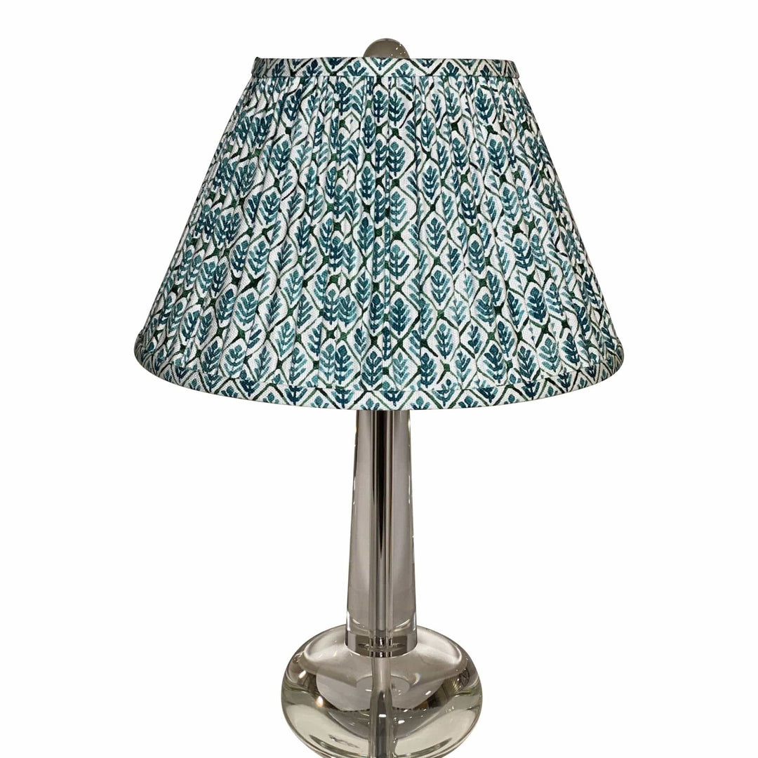 Fabricut Aspect Azure Gathered Fabric Shades 16" - Lux Lamp Shades