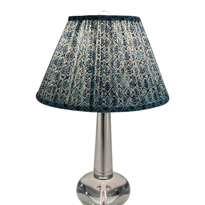 Fabricut Aspect Azure Gathered Fabric Shades 16" - Lux Lamp Shades