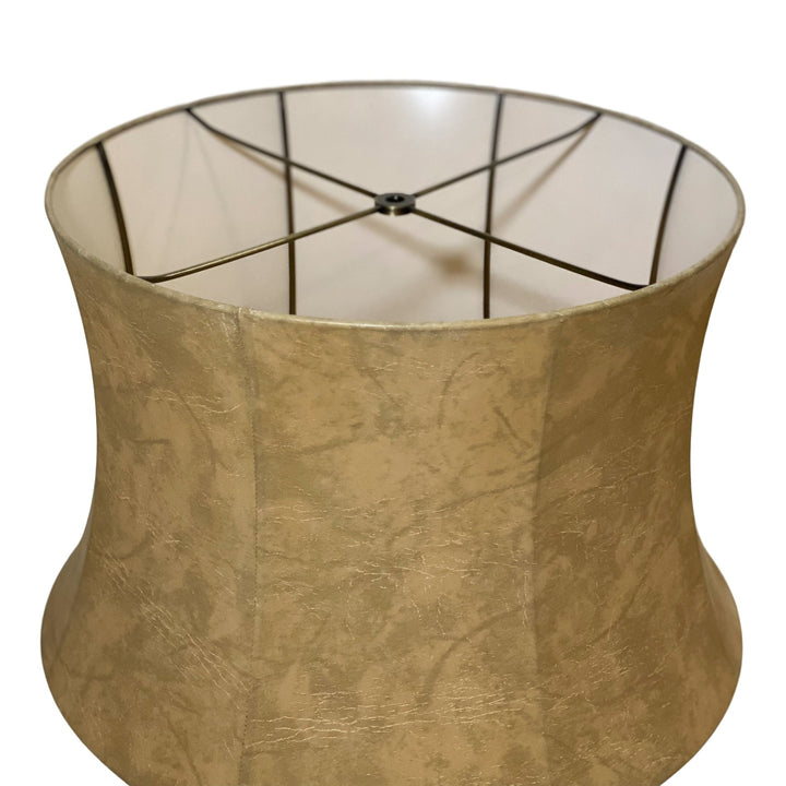 Faux Leather Hourglass Drum - Lux Lamp Shades