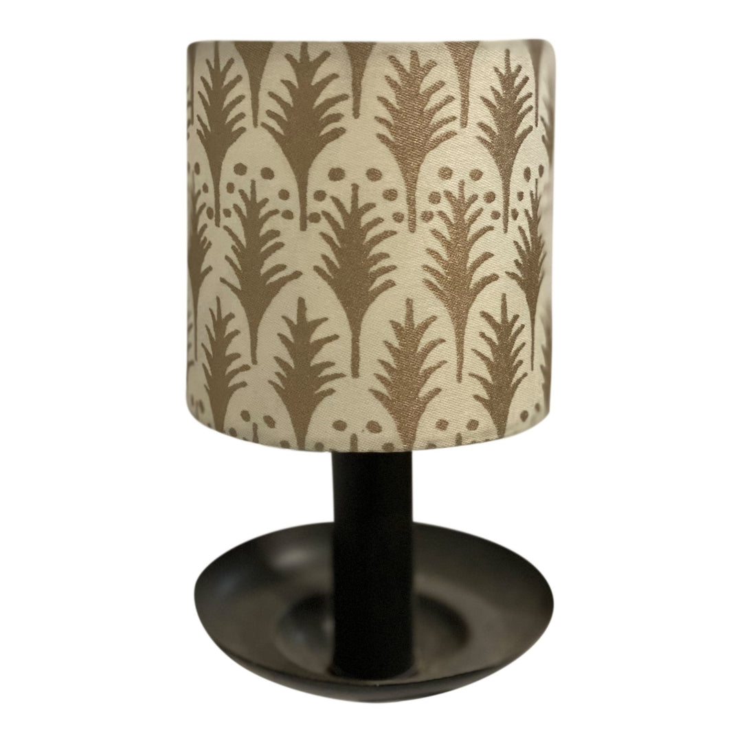 Fortuny PIUMETTE in Ivory & Gold 4" Chandelier Shades - Lux Lamp Shades