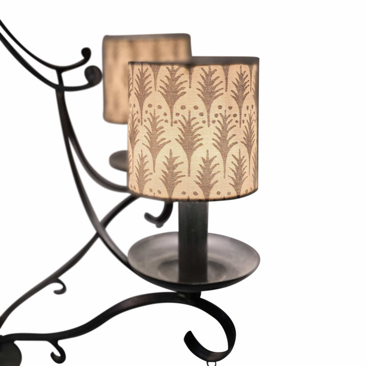 Fortuny PIUMETTE in Ivory & Gold 4" Chandelier Shades Trade - Lux Lamp Shades