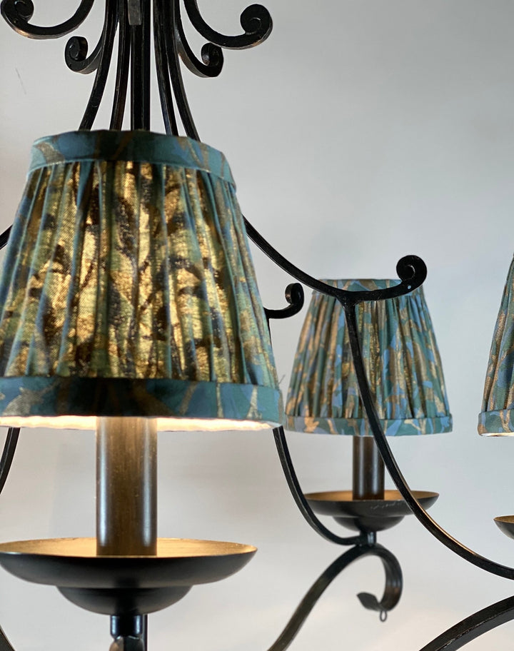 Fortuny Shirred Silk COM- Empire Chandelier - 5" (only 2 left) - Lux Lamp Shades