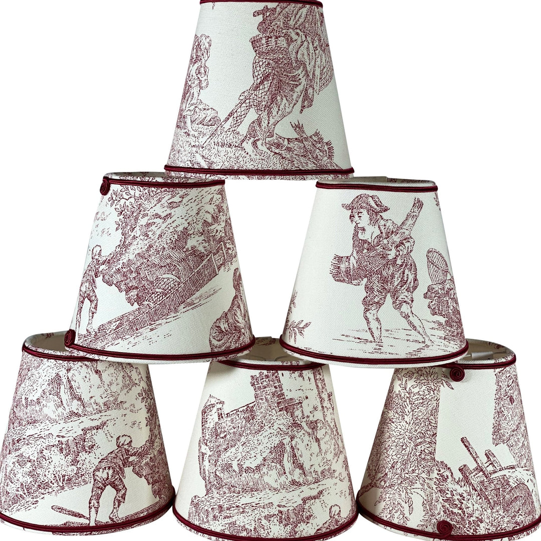 French made - Toile de Jouy Sconce Shades - Lux Lamp Shades