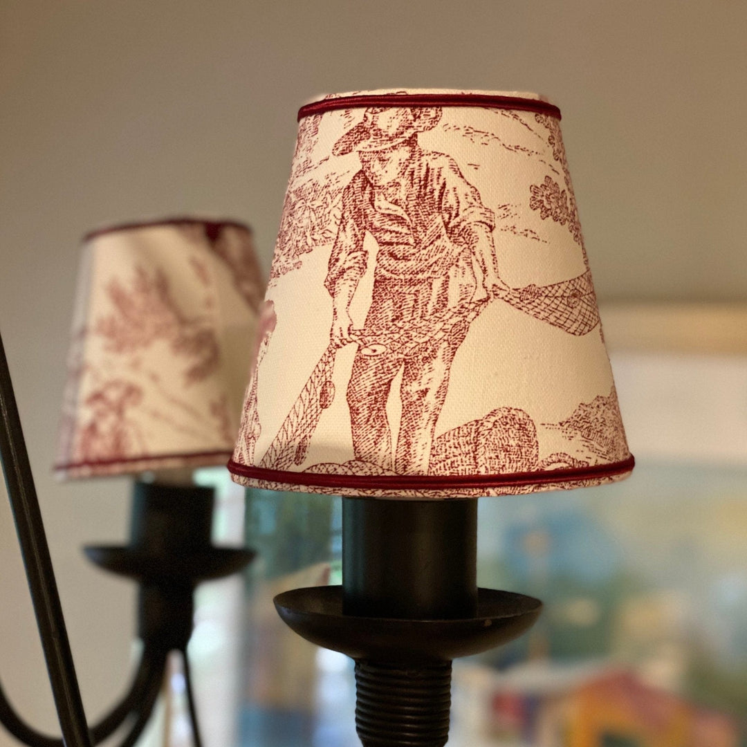 French made - Toile de Jouy Sconce Shades - Lux Lamp Shades