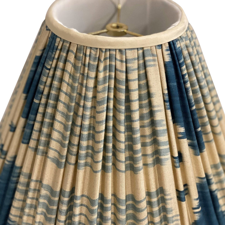 Gathered IKAT Silk Empire 12" Base - Lux Lamp Shades