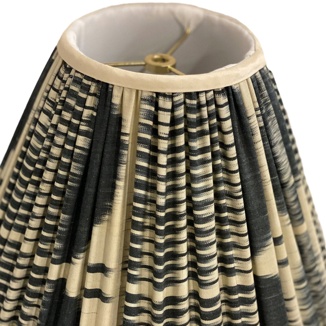 Gathered IKAT Silk Empire 12" Base - Lux Lamp Shades