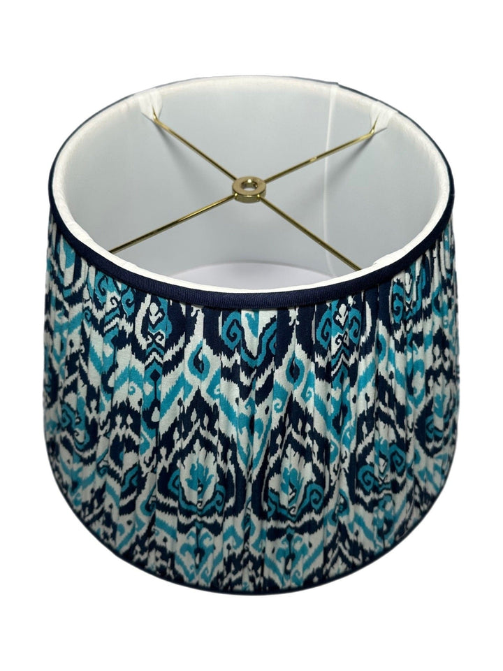 Gathered Sari Shade with Contrasting trim - Lux Lamp Shades