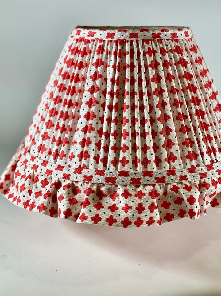 Gathered Schumacher Polka Empire with 2" Ruffle - Lux Lamp Shades