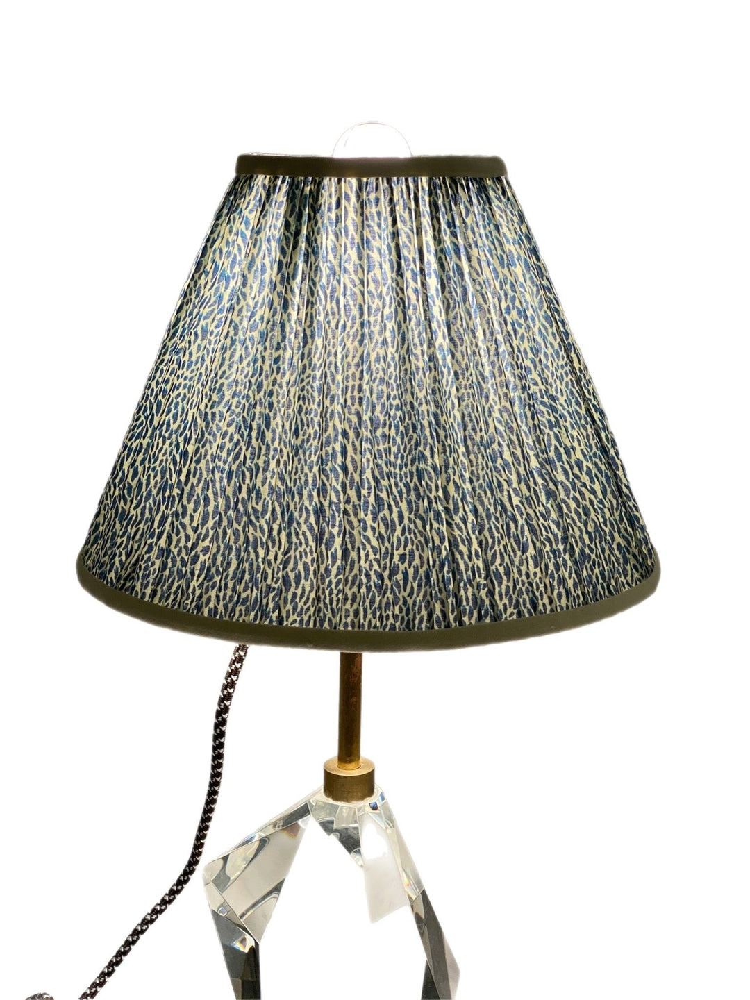 Gathered Shade made with Plumettes by Pierre Frey 12" Base (1) in stock - Lux Lamp Shades