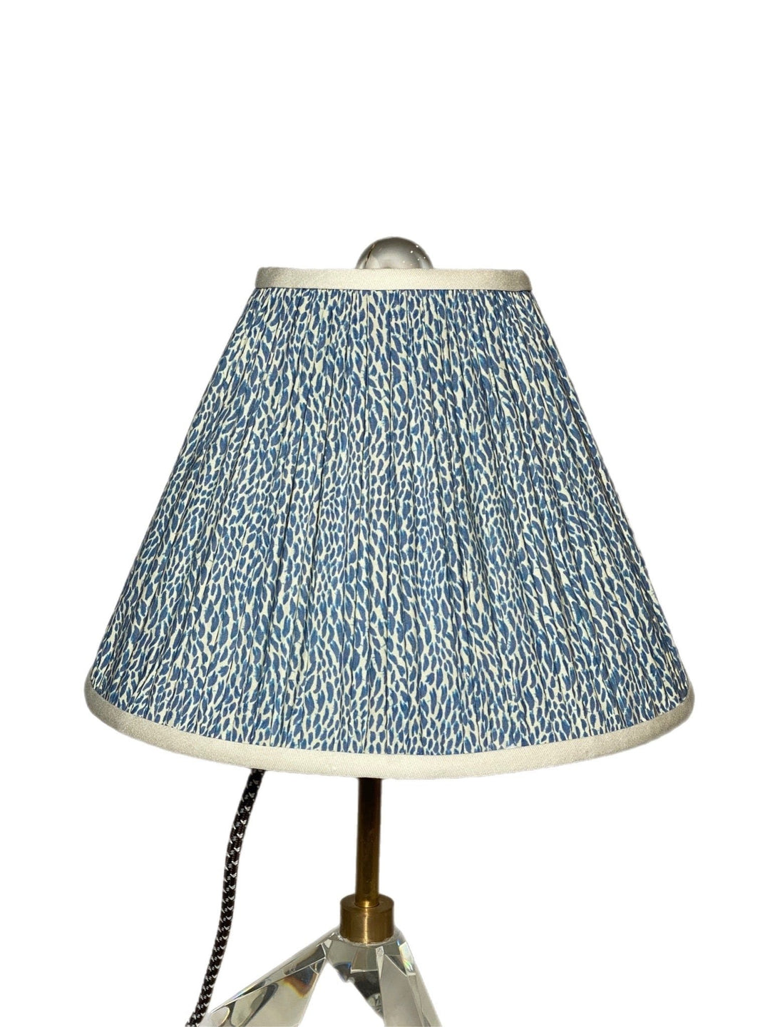 Gathered Shade made with Plumettes by Pierre Frey 12" Base (1) in stock - Lux Lamp Shades