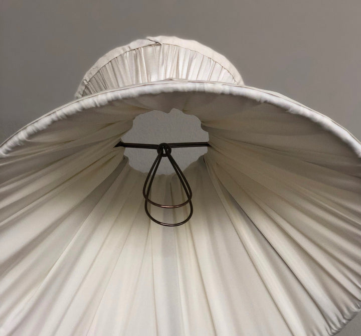 Gathered Silk Corset Lamp Shade - CANDLE CLIP - Lux Lamp Shades