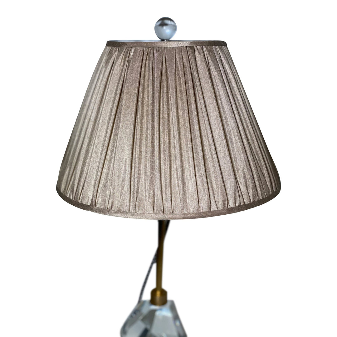Gathered Wheat Silk shade 12" base - Only (2) in stock - Lux Lamp Shades