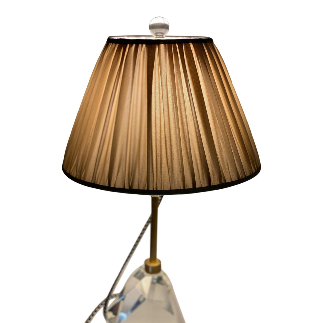 Gathered Wheat Silk shade 12" base - Only (2) in stock - Lux Lamp Shades
