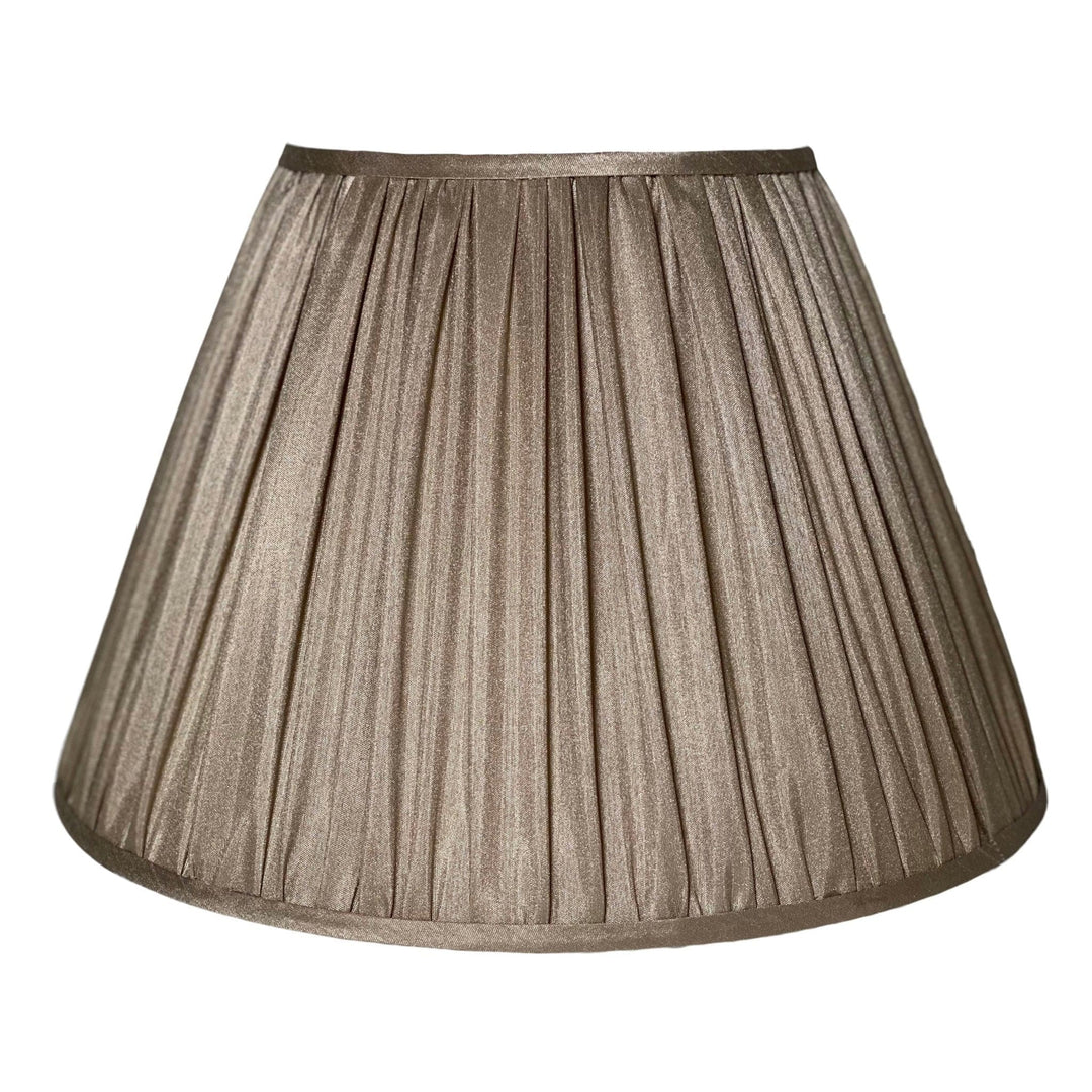 Gathered Wheat Silk shade 12" base - Only (2) in stock - Lux Lamp Shades