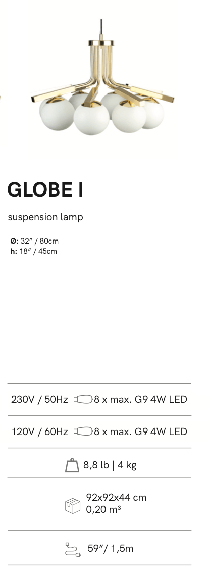 Globe I Suspension Pendant - Hand Made in Portugal - Lux Lamp Shades