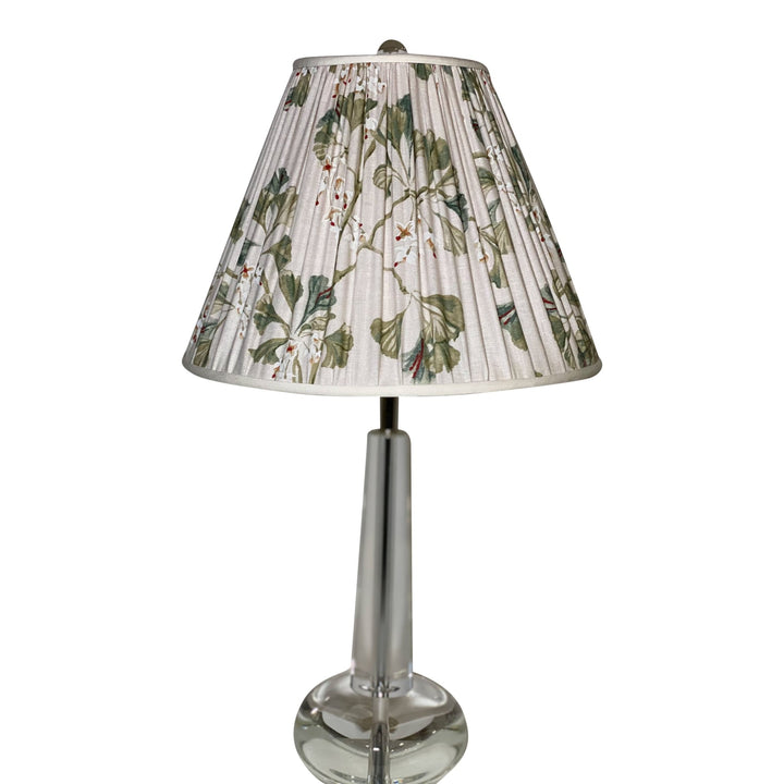 Greenacre Leaf Green Gathered Lampshades - Lux Lamp Shades