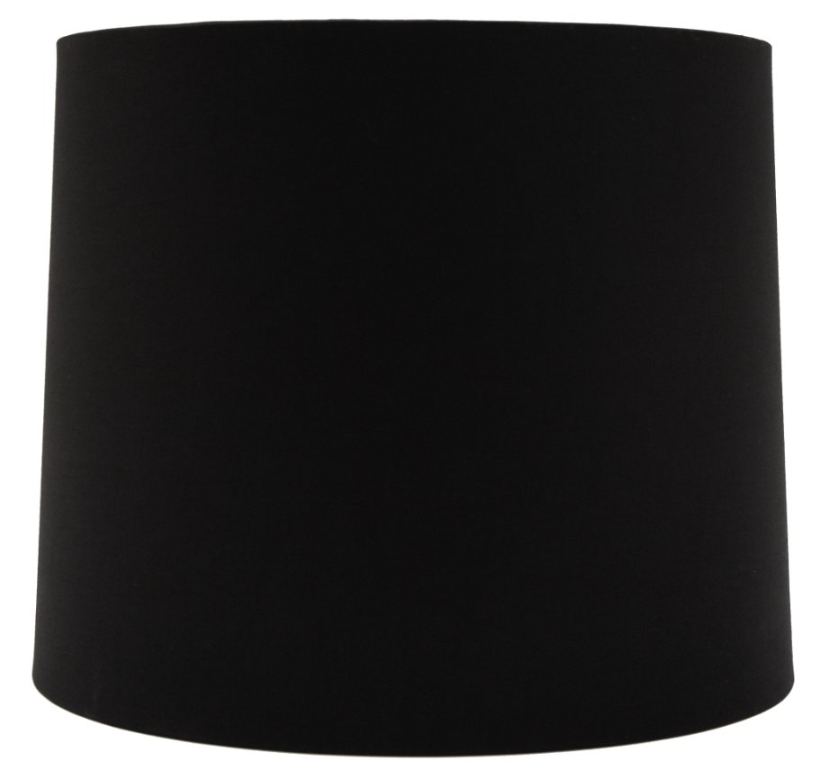 Hardback Drum Cotton Shade - Black - Lux Lamp Shades