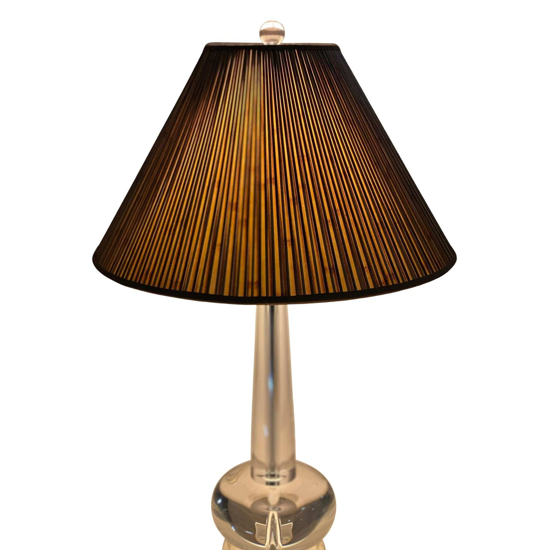 Imprinted Bamboo Lampshades made with Wood Sticks - Available in multiple sizes - Lux Lamp Shades