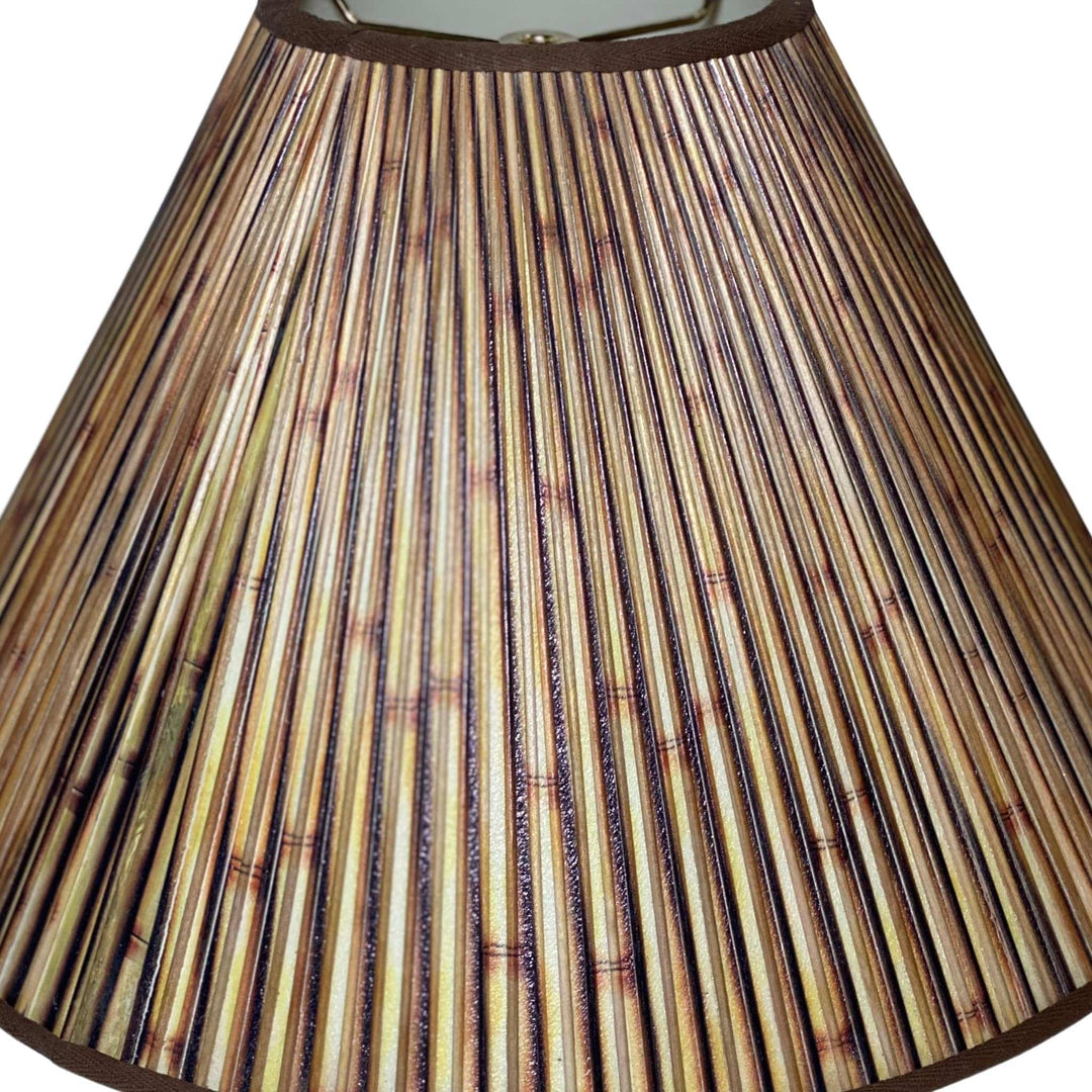 Imprinted Bamboo Lampshades made with Wood Sticks - Available in multiple sizes - Lux Lamp Shades