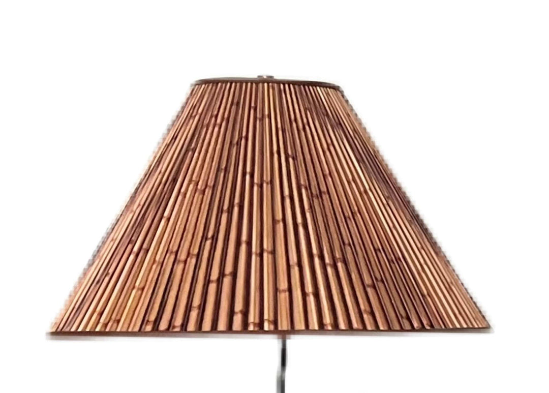 Imprinted Bamboo Lampshades made with Wood Sticks - Available in multiple sizes - Lux Lamp Shades