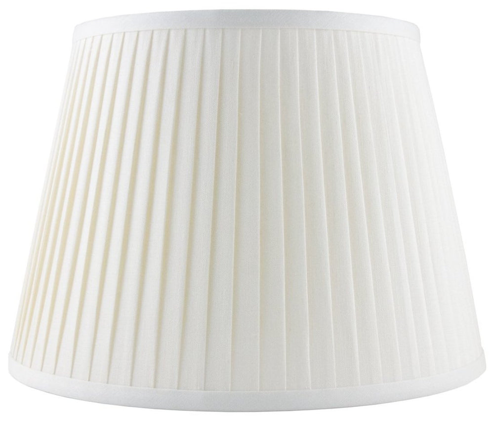 Knife Pleated Empire Linen Shade - Eggshell - Lux Lamp Shades