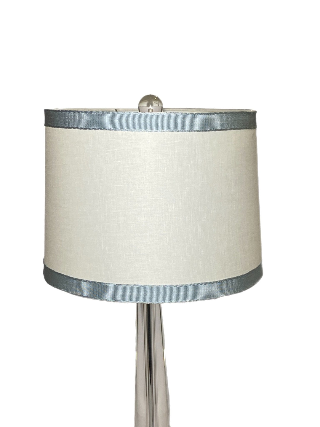 Linen Drum Harback Lamp Shade with Horizon Trim from Samuel and Sons - Lux Lamp Shades