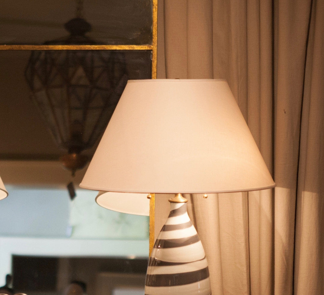 Linen Empire Lamp Shade - Available in Six Sizes + Add Custom Trim - Lux Lamp Shades