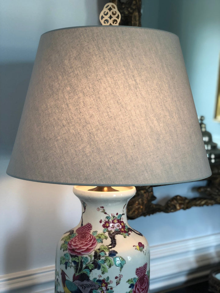 Linen Hardback Pembroke Lamp Shade - Lambs Ear Color - Lux Lamp Shades