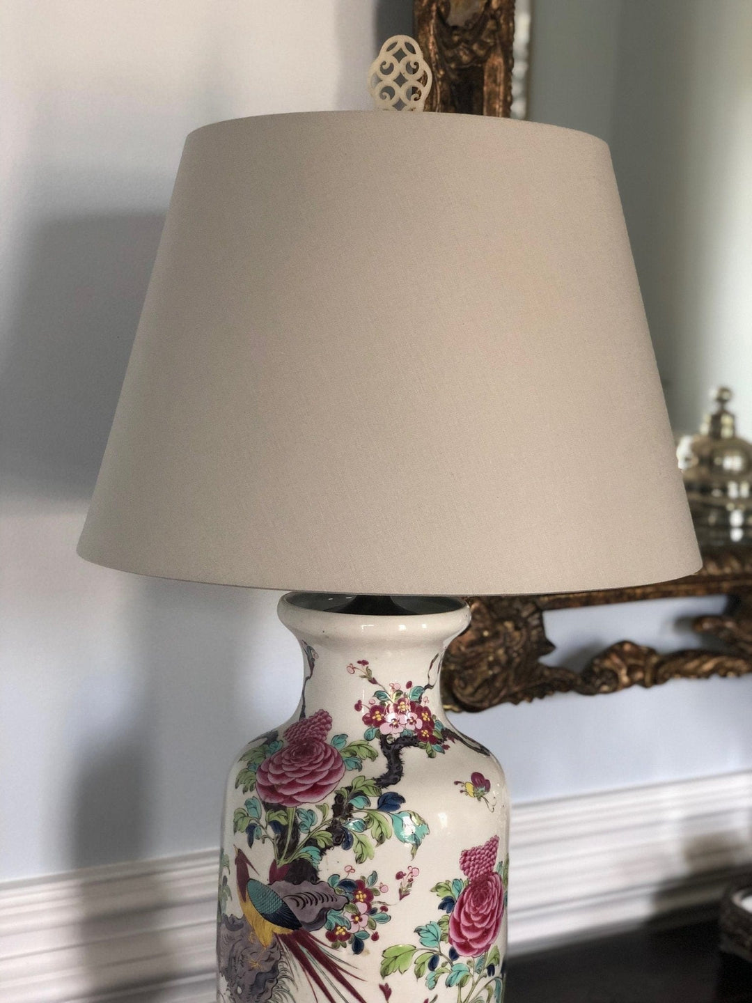 Linen Hardback Pembroke Lamp Shade - Lambs Ear Color - Lux Lamp Shades