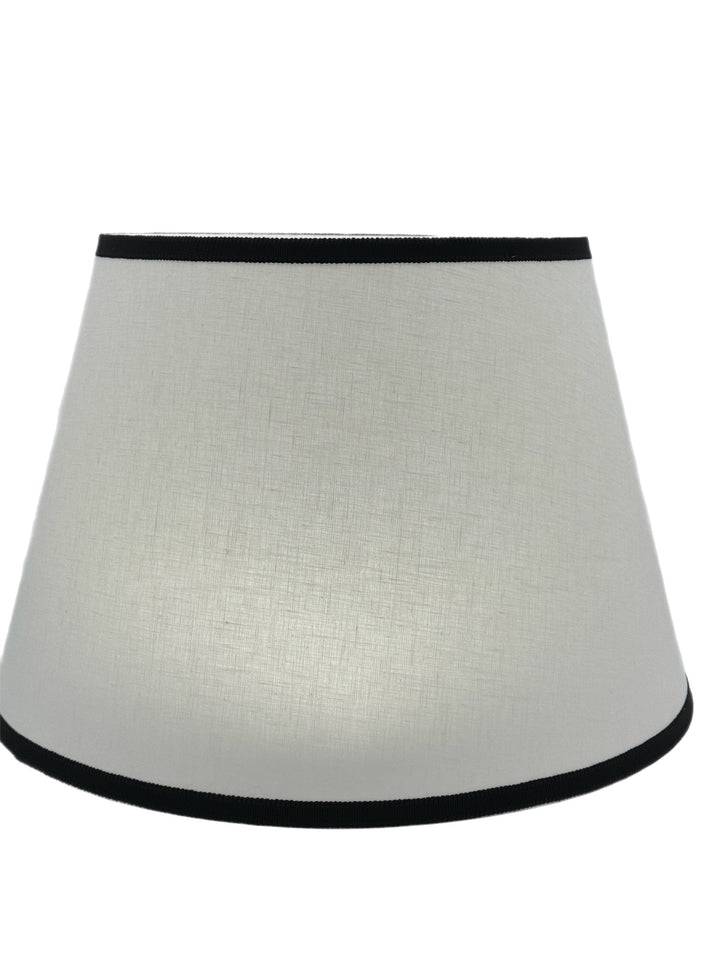 Linen Pembroke Lamp Shade with Custom Trim Options - Lux Lamp Shades