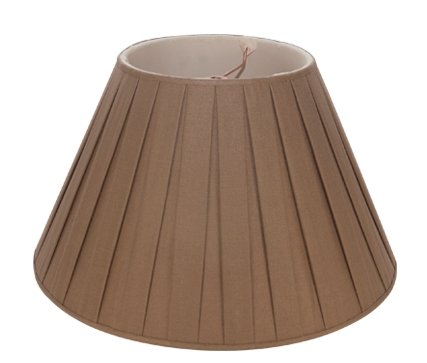 Mocha Box Pleat Linen - Empire - 14" - Lux Lamp Shades